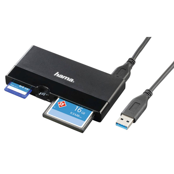 Hama USB-3.0 Multi Lecteur De Carte SD MicroSD CF Noir