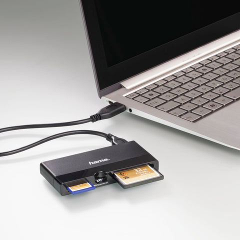 Hama USB 3.0 UHS II Multi-Card Reader, SD/microSD/CF, black
